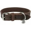 TRIXIE Rustic rieb. odos antkaklis, M 37-44cm/25mm, tams. rudas