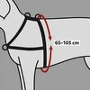 TRIXIE Petnešos Lead'n'Walk Soft, juodos, 65-105cm, L-XL dydžio, 13057