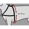 TRIXIE Petnešos Lead'n'Walk Soft, juodos, 45-70cm, S-M dydžio, 13055