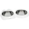 Catit Pixi, podwójna miska, dla kota, balta, 31,8 x 16,9 x 5,7, 2x200ml