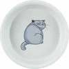 Trixie Bowl, katėms, pilkai, keramikos, 0,25l / 13cm, su katės atspaudu