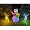 Šviečiantis elnias su judančia galva 216 LED 80x93x41 cm