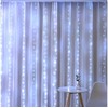 Šviesos užuolaida 300 LED langui, girlianda patalpai, šaltos spalvos, nuotolinio valdymo pultas, 3 m