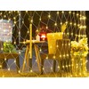 Šviesos užuolaida su 100 LED kalėdinių lempučių, balta, šiltai balta, 1x2m
