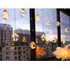 Šviesos užuolaida, šventinė girlianda, rutulys, dekoracija, 138 LED, šiltos spalvos, IP44