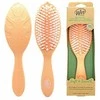 WET BRUSH WETBRUSH GO Žalias™ TREATMENT &amp; SHINE plaukų šepetys su šerno šereliais ir natūraliais aliejais, oranžinis