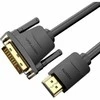 Vention HDMI į DVI kabelis 5 m ventiliacija ABFBJ (juodas)