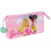 Safta Trigubas penalas Barbie Painterly Rožinė Dangaus mėlynumo 22 x 12 x 3 cm