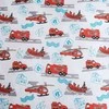 Patalynė bawełniana 140x200 Stażak Sam turkusowa 0295 Straż Pożarna poszewka 70x90 dziecięca Fireman Sam