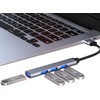 USB 3.0 5 Gb/s skirstytuvo adapterio stotelė, 4 USB 3.0 prievadai