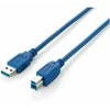 USB kabelis Equip USB-A - USB-B 3 m mėlynasis (128293)