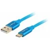 LANBERG CA-USBO-22CU-0010-BL laidas Premium Quck Charge 3.0 USB-C M A M 1m Mėlyna