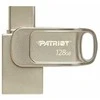 Patriot Memory Tab T560 128GB USB atmintinė, dviguba USB 120MB/s (PS128GT560DS5D), Sidabrinis