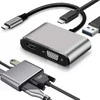 Adapteris USB-C į HDMI 4K VGA USB 3.0