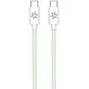 Celly USBCUSBCCOTT - USB-C to USB-C Cotton Braided Cable [POWER DELIVERY], 1.5 m, USB C, USB C, Žalias, Baltas
