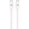 Celly USBCUSBCCOTT - USB-C to USB-C Cotton Braided Cable [POWER DELIVERY], 1.5 m, USB C, USB C, Rožinė, Baltas