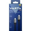 Varta Speed įkrovimo ir sinchronizavimo kabelis USB Type C iki C tipo 57936 laidas