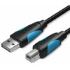 Vention USB 2.0 A kištukinis USB-B kištukinis spausdintuvo kabelis Ventiliacija VAS-A16-B500 5m Juodas PVC