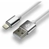 everActive kabelis USB Lightning 1m - Baltas, silikonas, greitas įkrovimas, 2,4A - CBS-1IW