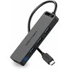 Vention Ventiliacija iš USB-C į USB3.0 x 4 šakotuvą su maitinimo šaltiniu Juodas 0,15 m