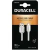 Duracell Sync/Charge Cable 1 Metre Baltas, 1 m, USB A, Micro-USB A, 2.0, Baltas