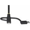 Kabelis USB StarTech USB-A - USB-C + microUSB + Lightning 1 m Juodas (RLTCUB1MBK)