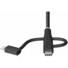 Kabelis USB StarTech USB-A - USB-C + microUSB + Lightning 1 m Juodas (RLTCUB1MBK)