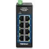 Šakotuvas Trendnet 8-PORT INDUSTRIAL GIGABIT - DIN-RAIL MINI SWITCH