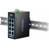Šakotuvas Trendnet 8-PORT INDUSTRIAL GIGABIT - DIN-RAIL MINI SWITCH