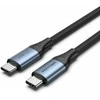 Vention USB-C į USB-C 240 W ventiliacija TAVHF USB 4.0 5A 1m 40Gbps kabelis (pilkas)