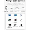 Vention USB-C į USB-C 240 W ventiliacija TAVHF USB 4.0 5A 1m 40Gbps kabelis (pilkas)