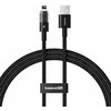 Baseus Gem USB į IP 2.4A greito įkrovimo laidas 1 m Juodas