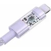 Baseus Gem USB į IP 2.4A greito įkrovimo laidas 1 m Violetinė