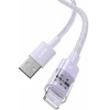 Baseus Gem USB į IP 2.4A greito įkrovimo laidas 2 m Violetinė