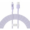Baseus Gem USB į IP 2.4A greito įkrovimo laidas 2 m Violetinė