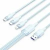USB 2.0 A iki 3in1 3A laidas Vention CTPLG 1.5M (mėlynas)