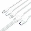 USB 2.0 A iki 3-in-1 6A laidas Vention CTRWG 1.5M (baltas)