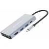 Adapteris AV Conceptronic CONCEPTRONIC dokas USB-C->HDMI,USB3.0,100WPD 10-in-1 0.25m gr