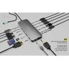 I-tec USB-C Metal Nano 3x Ekrano Docking Station 2x HDMI 1x USB-C video LAN Audio Skaitytuvas kart Maitinimo tiekimas 140W