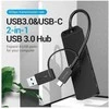 Vention USB 3.0 4 prievadų šakotuvas su USB-C ir USB 3.0 2-in-1 sąsaja ir maitinimo adapterio ventiliacija CHTBB 0.15 m