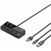 Hub USB 3.0 Vention 5 w 1 su indywidualnymi przełącznikami zasilania