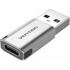 „Vention“ USB 3.0 kišeninis į USB-C kišeninį adapteris, pilko aliuminio lydinio tipo