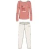Ushuaia gelsvai rudos spalvos elnių spalvos moteriška ilgoji pižama S-XXL