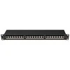 LANBERG patch panel 24 port 1U cat.6A FTP juodas