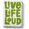 Užrašų knygelė LIVE LIFE LOUD su blizgučiais
