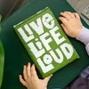 Užrašų knygelė LIVE LIFE LOUD su blizgučiais