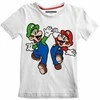 Vaikiška Marškinėliai su trumpomis rankovėmis Super Mario Mario and Luigi Balta