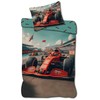 Vaikiškas antklodės užvalkalas „Vehicle Race Formulė 1“ 100–135 cm, 40–60 cm