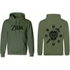 Vaikiškas džemperis su gobtuvu The Legend of Zelda Logo and Shield Žalia