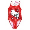 Vaikiškas raudonos spalvos Hello Kitty maudymosi kostiumėlis, 104–134 cm apimties.